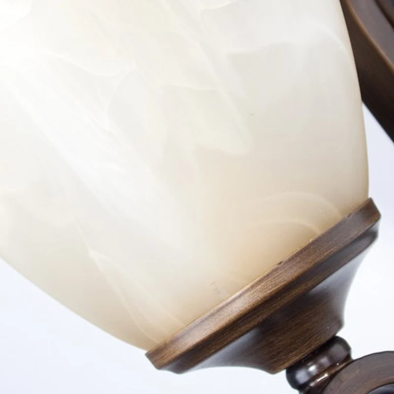 Uitlopende matglazen ijdelheidverlichting Traditionele 2-lichts badkamer wandlamp beige Clearhalo