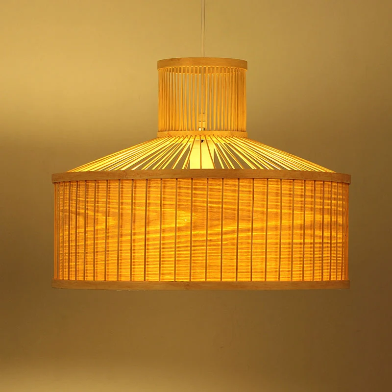 Urn hanglamp Chinese bamboe 1 kop beige plafond hanglamp, 18"/23,5" breed Clearhalo