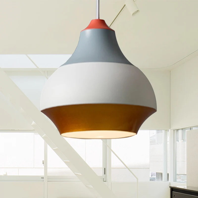 Urn hanglamp modern metaal 1 lichtgrijs/wit/groen hanglamp voor slaapkamer Clearhalo