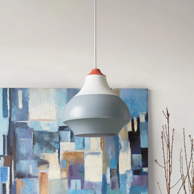 Urn hanglamp modern metaal 1 lichtgrijs/wit/groen hanglamp voor slaapkamer Clearhalo