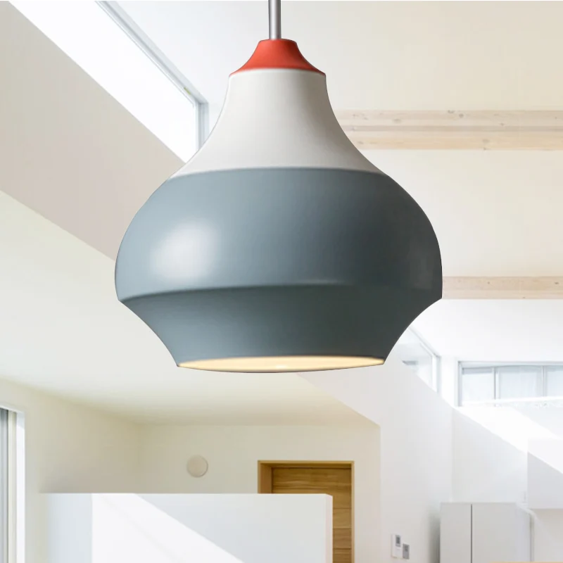 Urn hanglamp modern metaal 1 lichtgrijs/wit/groen hanglamp voor slaapkamer Clearhalo