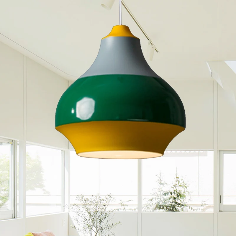 Urn hanglamp modern metaal 1 lichtgrijs/wit/groen hanglamp voor slaapkamer Clearhalo