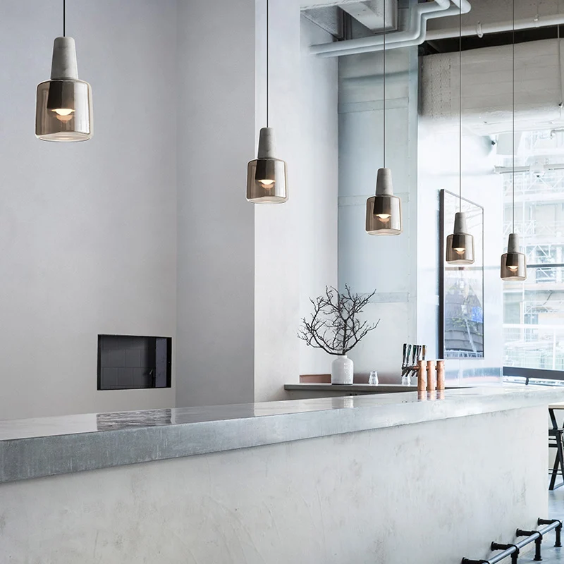 Urn slaapkamer hanglamp rookgrijs glas 1 kop moderne hangende verlichtingsarmatuur Clearhalo