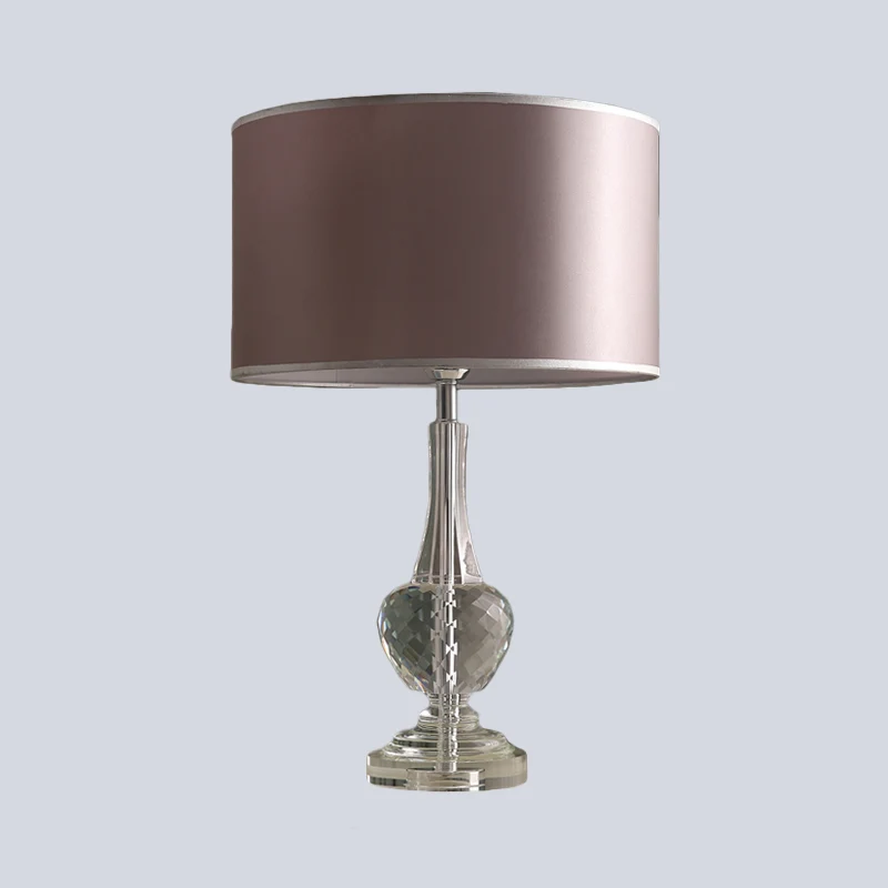 Urnvorm Leeslamp Modernisme Handgeslepen kristal 1-koppige nachtkastjelamp bruin Clearhalo