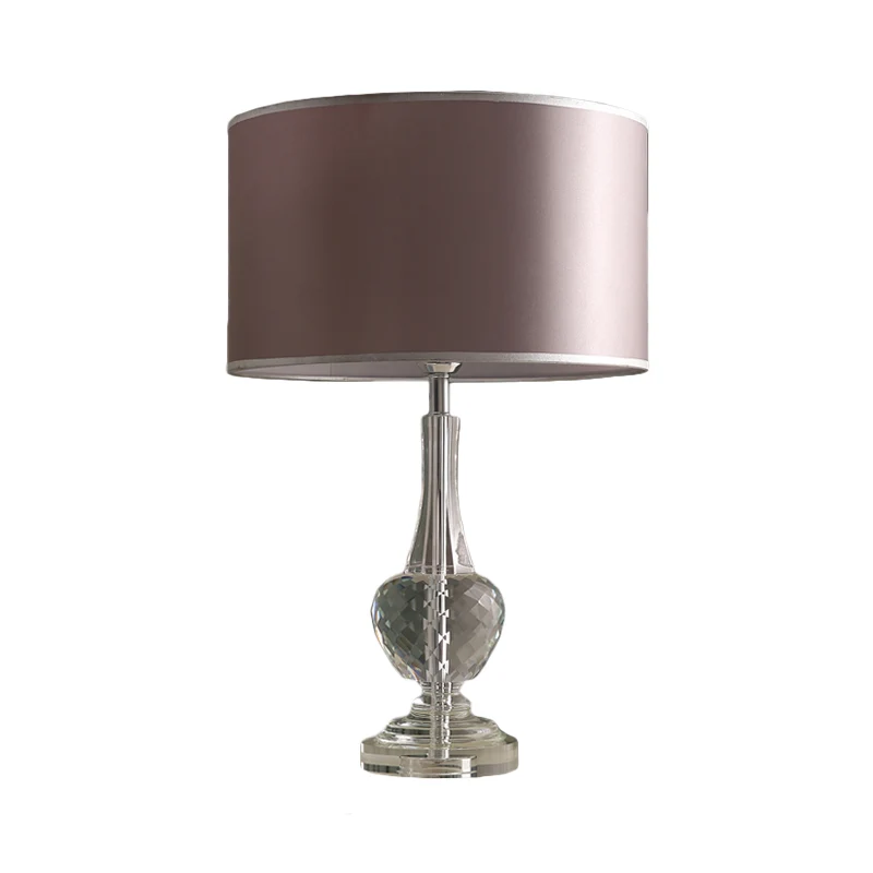 Urnvorm Leeslamp Modernisme Handgeslepen kristal 1-koppige nachtkastjelamp bruin Clearhalo