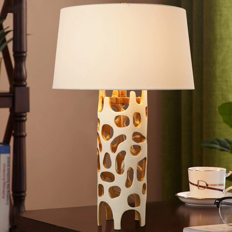 Vat stof nachtverlichting Nordic 1 kop wit metalen nachtkastje licht voor woonkamer Clearhalo