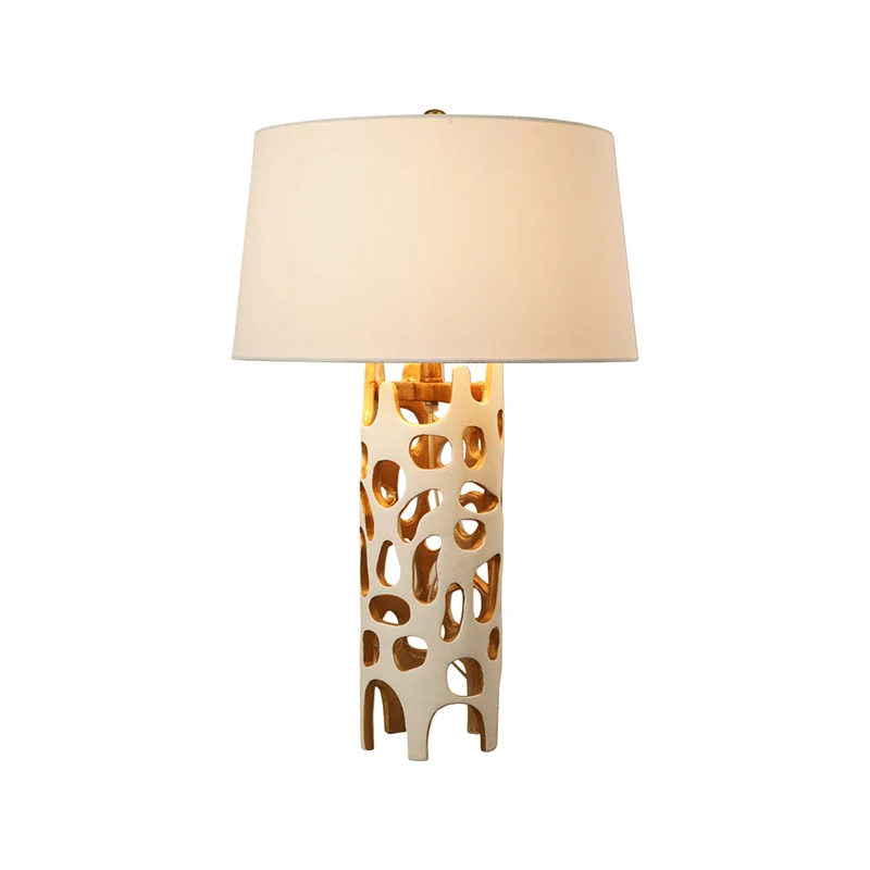 Vat stof nachtverlichting Nordic 1 kop wit metalen nachtkastje licht voor woonkamer Clearhalo