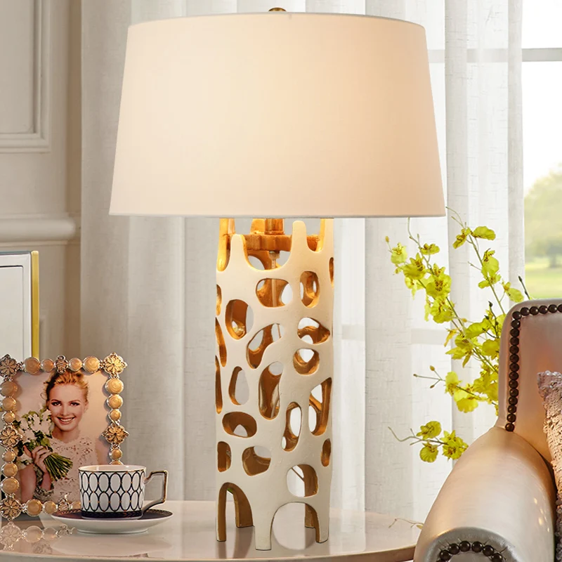 Vat stof nachtverlichting Nordic 1 kop wit metalen nachtkastje licht voor woonkamer Clearhalo