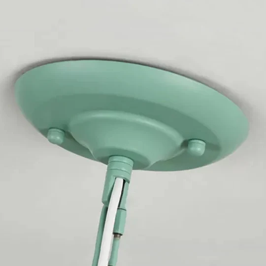 Verpleegkamer Toren Bloem Kroonluchter Metaal Macaron Stijl Groen Hanglamp Clearhalo