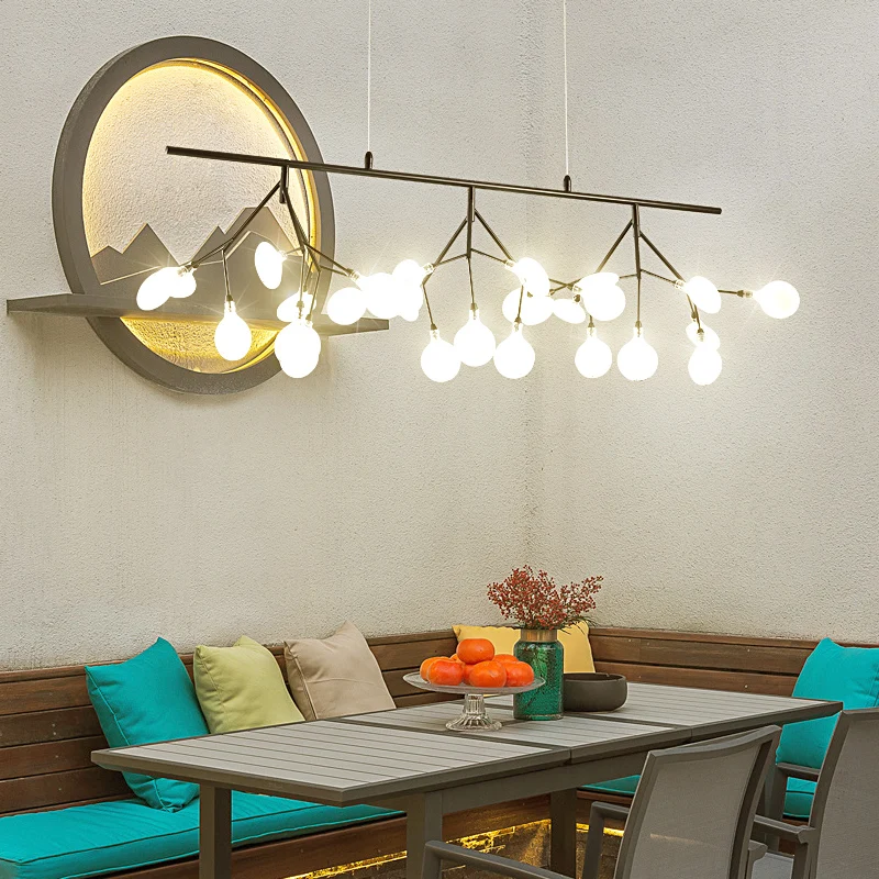 Verstelbaar ophangkoord 27 lampen Eilandverlichting Moderne Firefly metalen hanger voor slaapkamer Clearhalo
