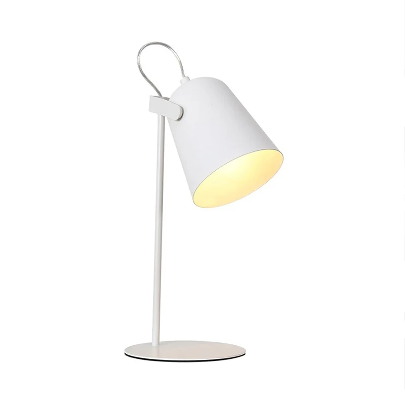 Verstelbare Barre Shade Bureaulamp Macaron Style Metallic 1-lichts staande bureaulamp voor slaapkamers zwart/grijs Clearhalo