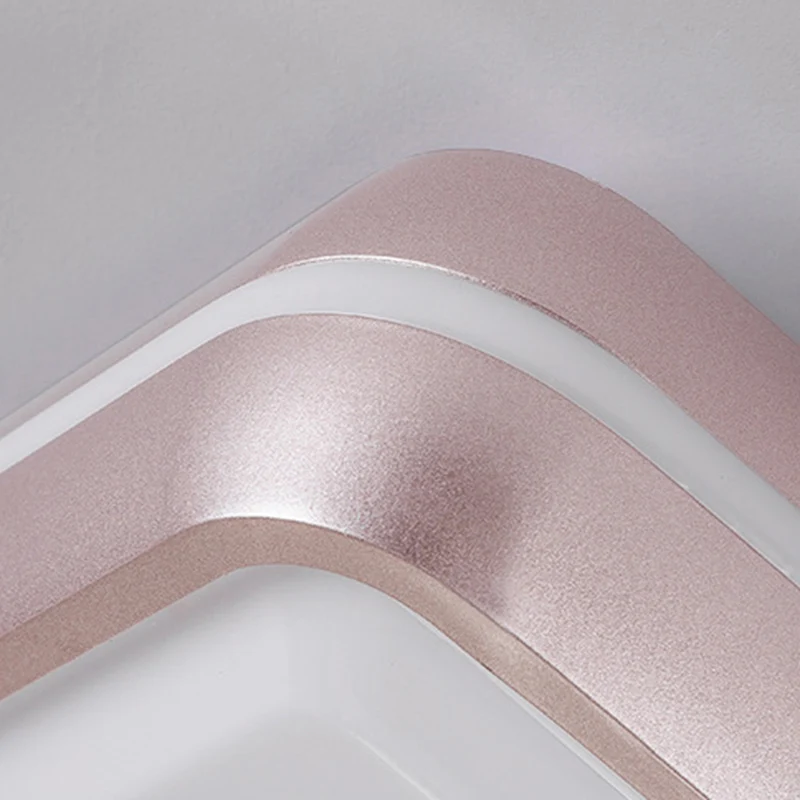 Vierkante hangende verlichting Moderne metalen LED Rose Gold Suspension hanglamp voor eetkamer Clearhalo