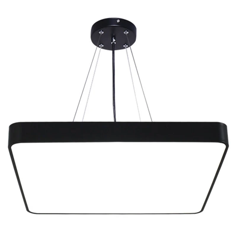Vierkante kantoorhanglamp Metaal Nordic LED Commerciële hanglamp met diffuser Clearhalo