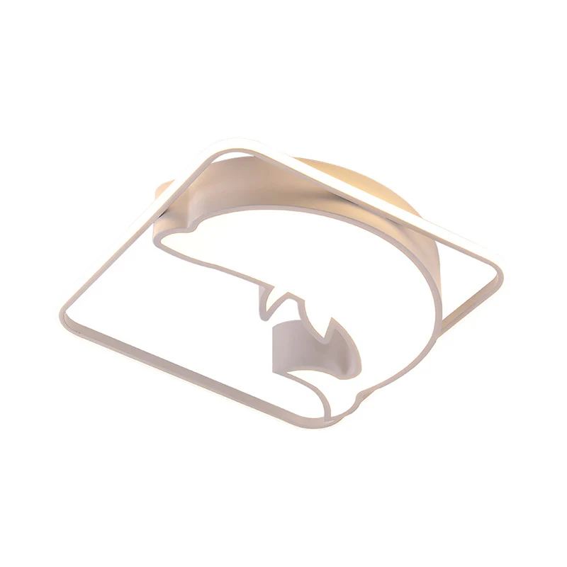 Vierkante LED-plafondmontagelamp Dierenacryl-plafondlamp met dolfijn voor jongensmeisjesslaapkamer Clearhalo
