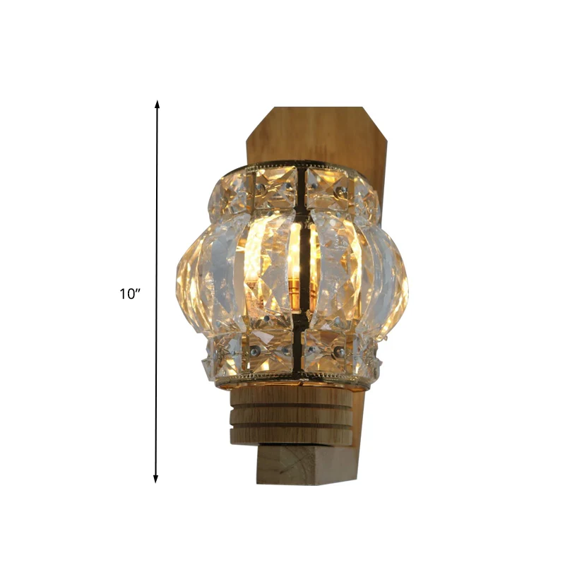 Vierkant/wereldbol helder kristal schanslicht minimalistisch 1 hoofd woonkamer wandverlichtingsarmatuur Clearhalo
