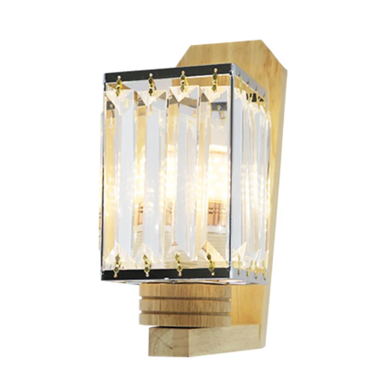 Vierkant/wereldbol helder kristal schanslicht minimalistisch 1 hoofd woonkamer wandverlichtingsarmatuur Clearhalo