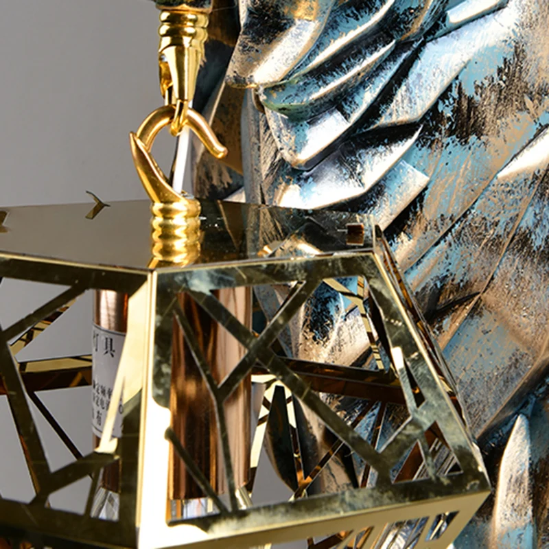 Vintage diamant messing metalen schans licht 1 licht wandlamp met hars herten decoratie, 16"/18,5" breed Clearhalo