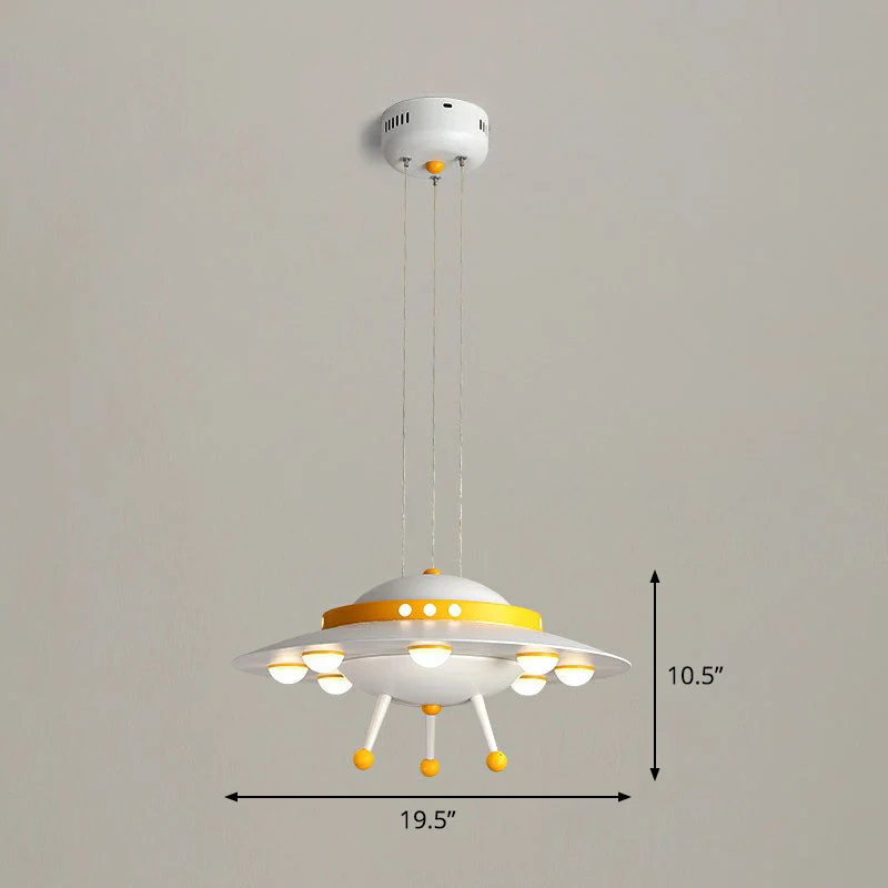 Vliegende schotel kinderkamer kroonluchter hanglamp acryl cartoon LED-plafondlamp Clearhalo