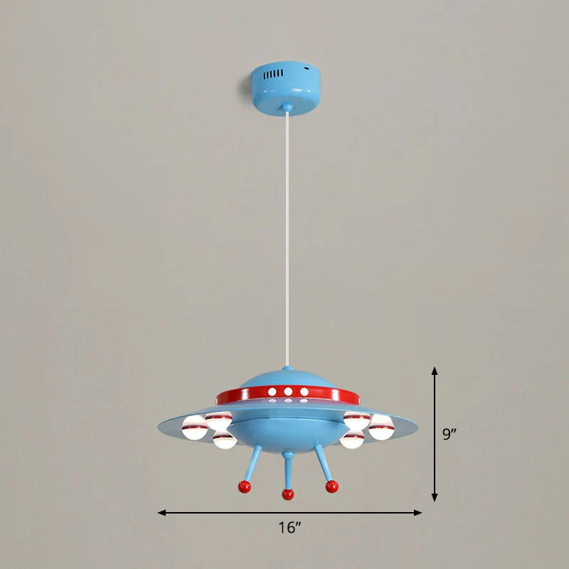 Vliegende schotel kinderkamer kroonluchter hanglamp acryl cartoon LED-plafondlamp Clearhalo