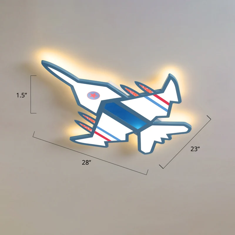 Vliegtuig inbouw LED-licht Kinder acryl slaapkamer Ultradunne plafondinbouwlamp Clearhalo