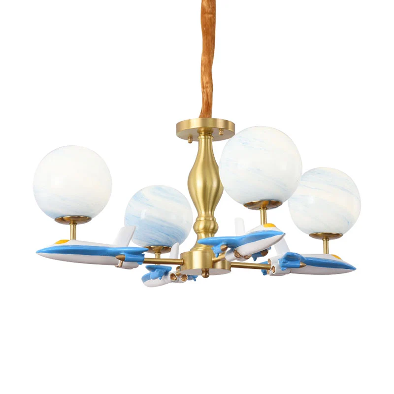 Vliegtuig Kid Slaapkamer Hanglampen Metalen Cartoon Hangende Hanglampen Clearhalo