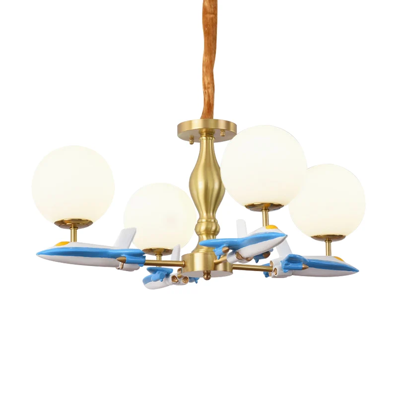 Vliegtuig Kid Slaapkamer Hanglampen Metalen Cartoon Hangende Hanglampen Clearhalo