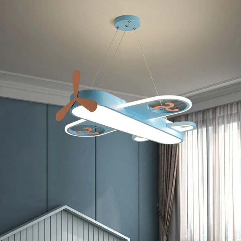Vliegtuigvorm kinderkamer kroonluchterlamp acryl hedendaagse LED hangende verlichting Clearhalo