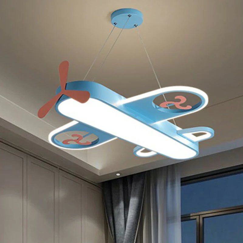 Vliegtuigvorm kinderkamer kroonluchterlamp acryl hedendaagse LED hangende verlichting Clearhalo