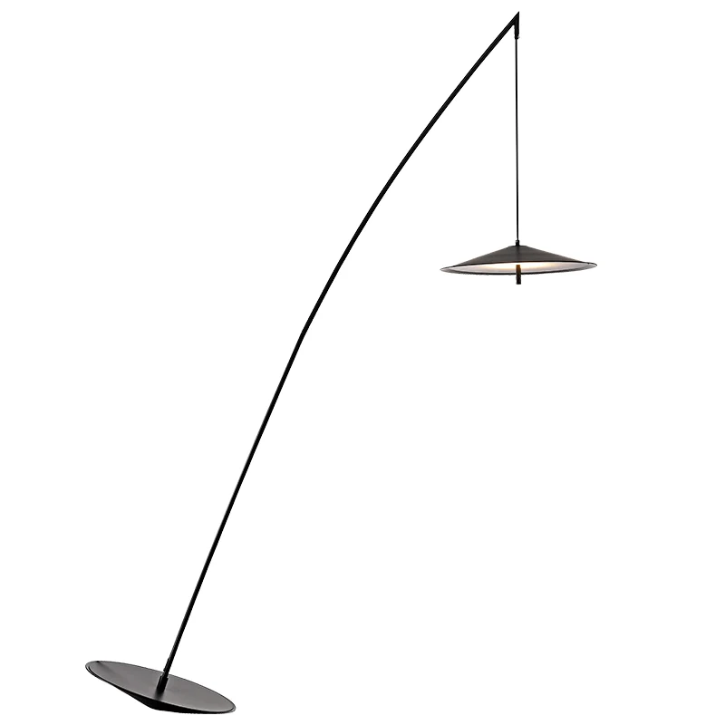 Vloerlamp Simplicity Metaal LED staande vloerlamp met bungelende kap Clearhalo
