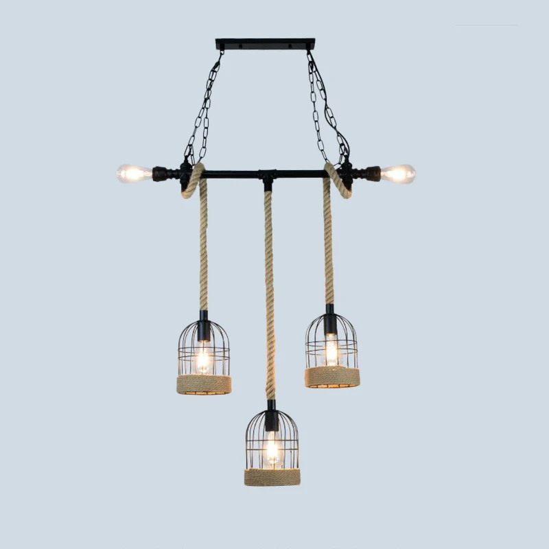 Vogelkooi Eetkamer Eilandplafondlamp Rustiek ijzeren hangende verlichtingsarmatuur Clearhalo