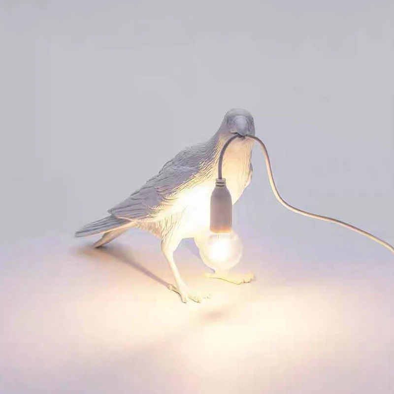 Vogelvormige tafellamp Artistiek Creatief Hars Nachtkastje met één lamp voor slaapkamer Clearhalo