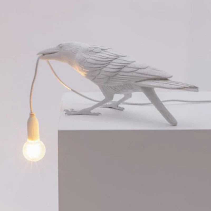 Vogelvormige tafellamp Artistiek Creatief Hars Nachtkastje met één lamp voor slaapkamer Clearhalo