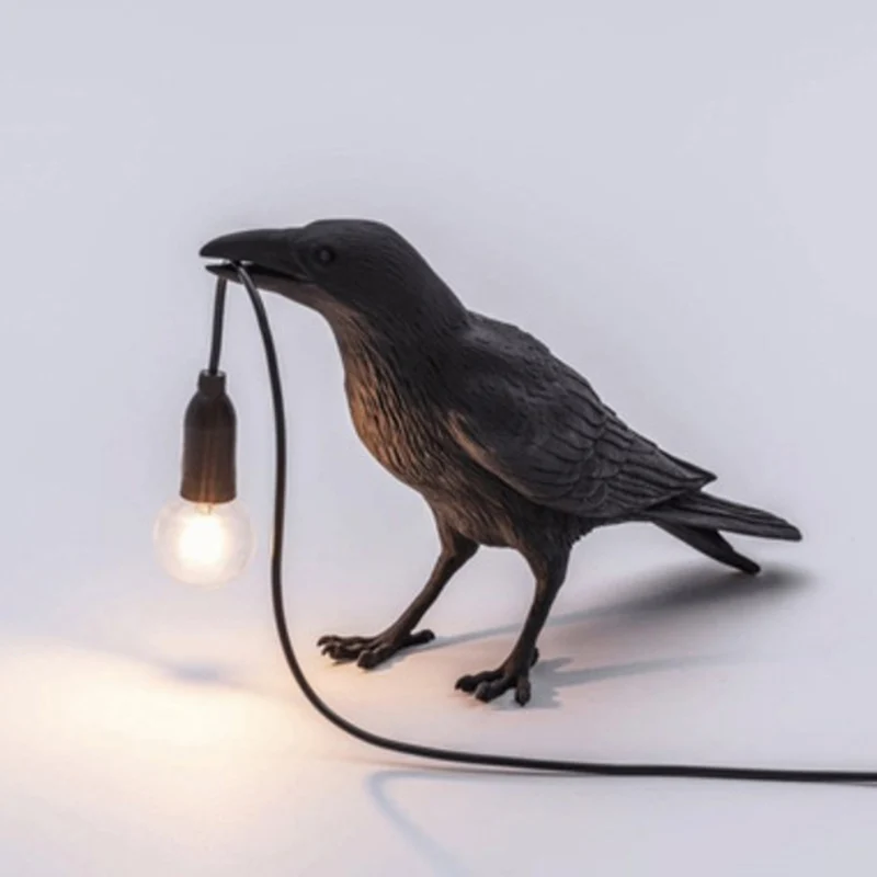 Vogelvormige tafellamp Artistiek Creatief Hars Nachtkastje met één lamp voor slaapkamer Clearhalo