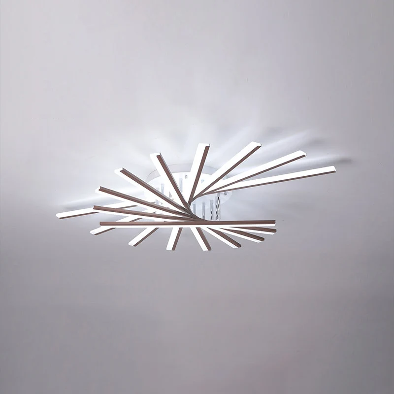 Waaiervormige woonkamer LED semi-flush acryl moderne verzonken plafondverlichtingsarmatuur Clearhalo