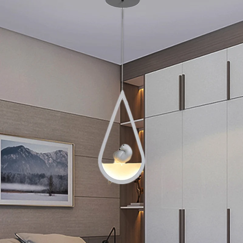 Waterdrop Frame Hanglamp Acryl 1/2/3 Lichten Zwart/Wit Plafondhanger voor Eetkamer Warm/Wit Licht Clearhalo