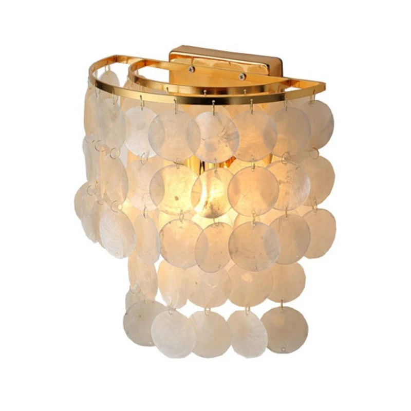 Waterval wandgemonteerde lamp minimalisme shell witte LED schans lichtarmatuur voor woonkamer Clearhalo