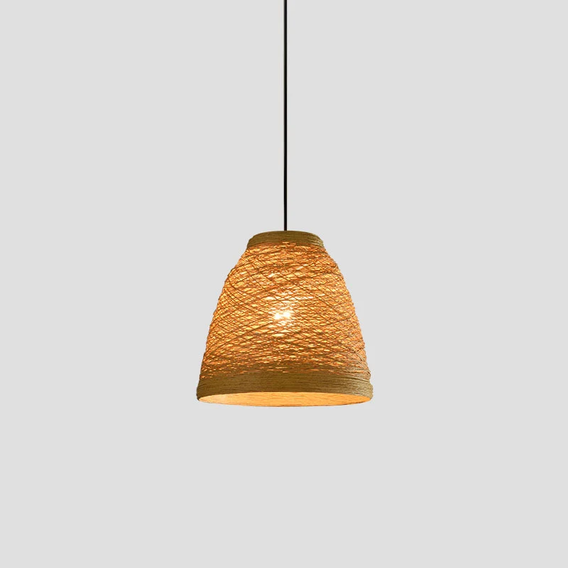 Weaving Bell hanglamp Aziatische stijl rotan 1 lamp Snackbar hanglamp Clearhalo
