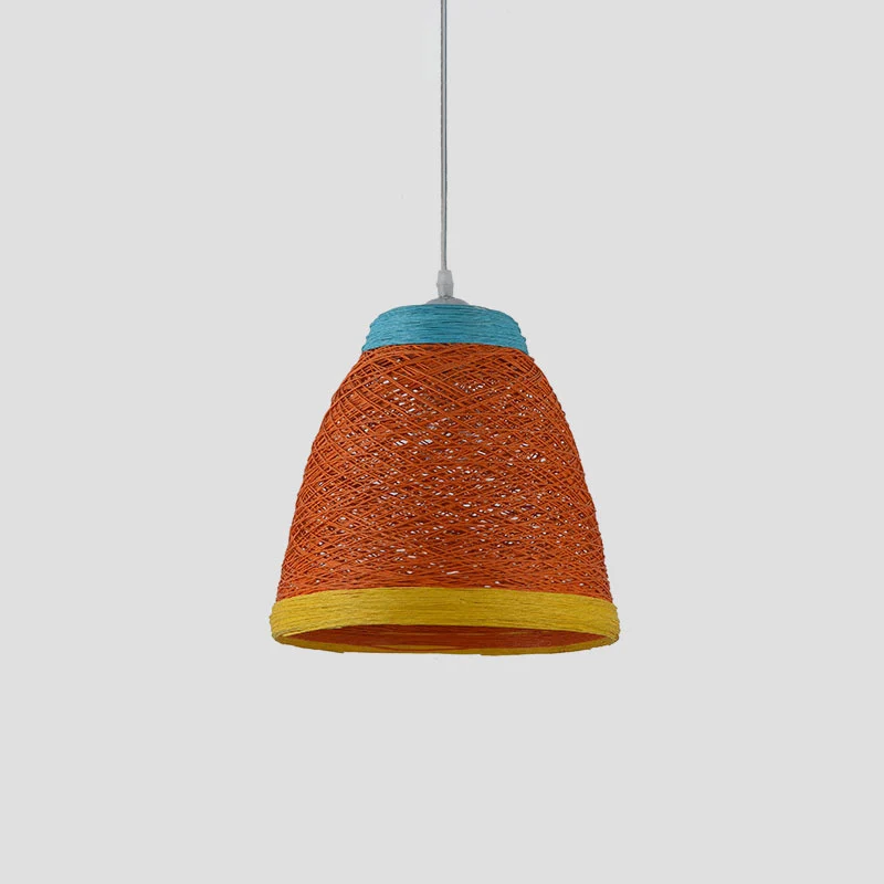 Weaving Bell hanglamp Aziatische stijl rotan 1 lamp Snackbar hanglamp Clearhalo