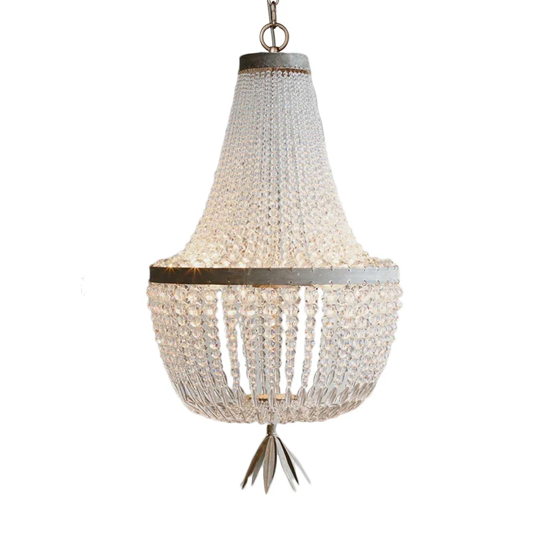 White Gourd Empire kroonluchter Nordic Crystal 3 lampen hangende plafondlamp voor woonkamer Clearhalo