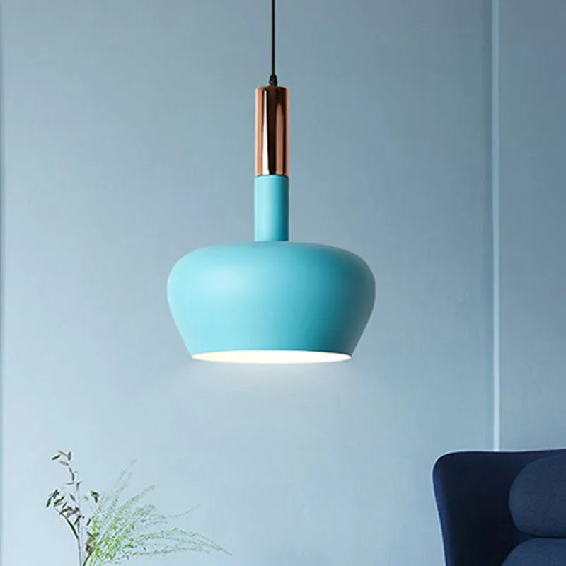 Wijnglas Metaal Hangende Hanglamp Modernisme 1 Lichtblauw/Roze/Geel Hangende Hanglamp Clearhalo