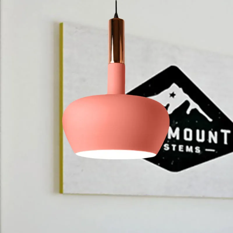 Wijnglas Metaal Hangende Hanglamp Modernisme 1 Lichtblauw/Roze/Geel Hangende Hanglamp Clearhalo