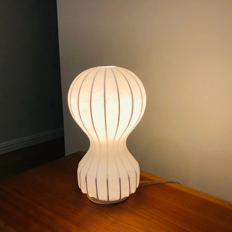 Wit gebogen tafellamp modernistisch 1 lamp stof kleine bureaulamp voor woonkamer Clearhalo