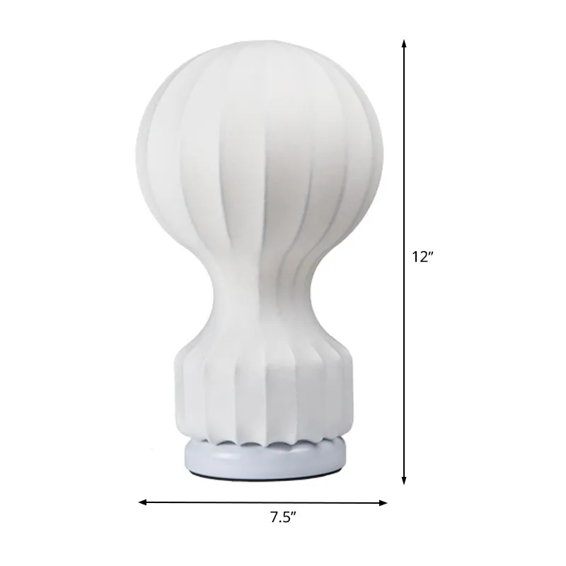 Wit gebogen tafellamp modernistisch 1 lamp stof kleine bureaulamp voor woonkamer Clearhalo