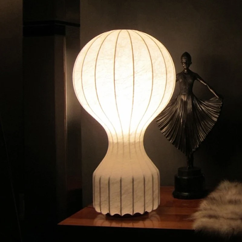 Wit gebogen tafellamp modernistisch 1 lamp stof kleine bureaulamp voor woonkamer Clearhalo