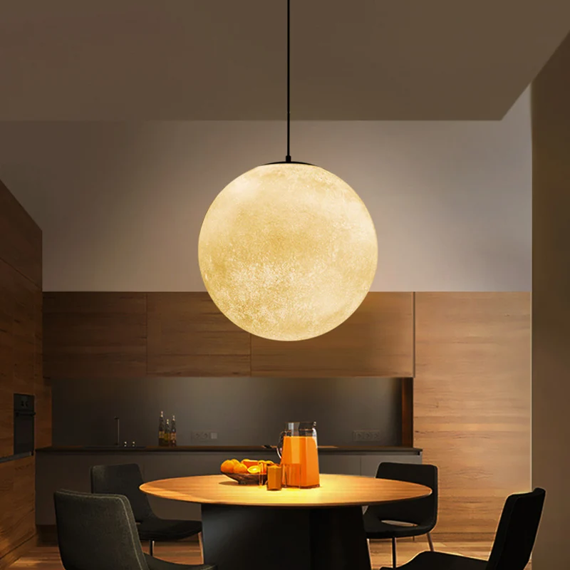 Wit glas Super Moon slingerlicht Romantisch modern 1-lichts plafondhanglamp, 10"/12"/16" breed Clearhalo