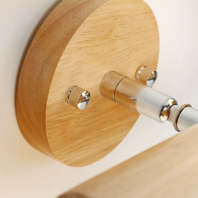 Wit glazen bol roterende wandlamp Nordic 2 lampen houten wandmontage licht voor slaapkamer Clearhalo