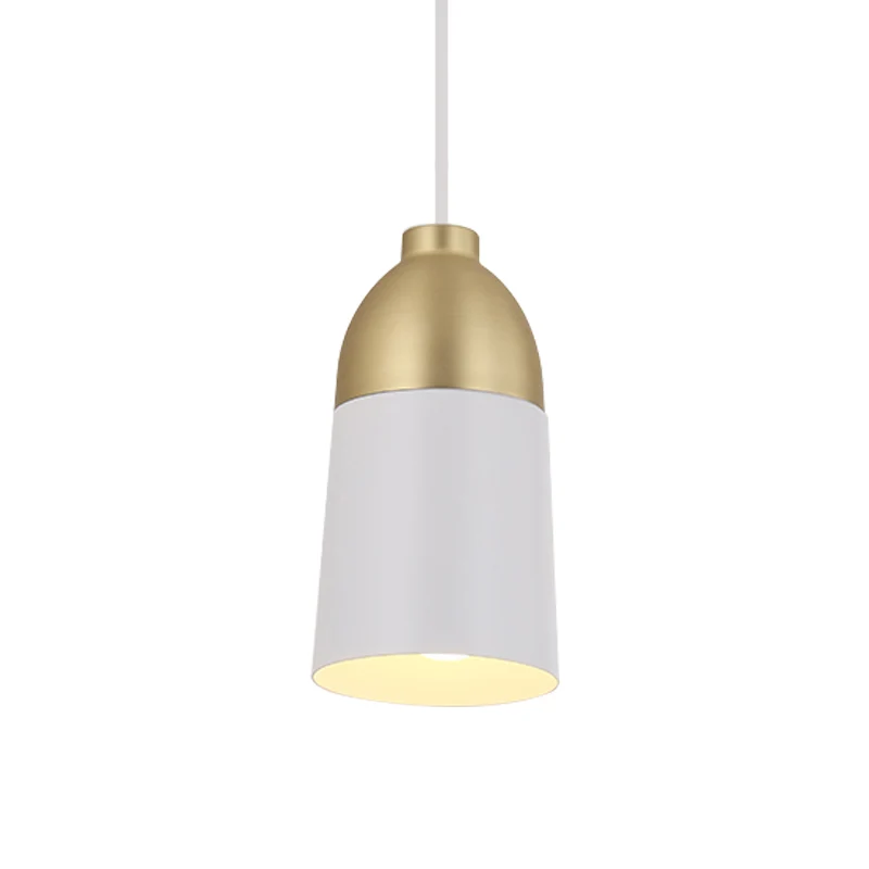 Wit en goud halve capsule hanglamp postmodern 1 kop metalen plafondophanglamp Clearhalo
