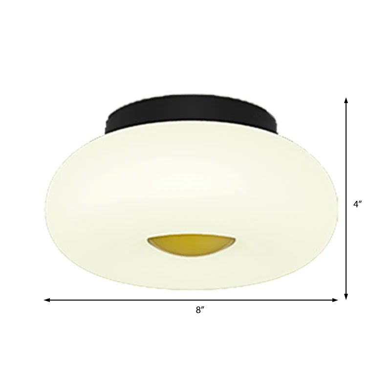 Witte ronde semi-inbouw plafondlamp 1/3/5 koppen hedendaagse acryl plafondlamp voor woonkamer Clearhalo