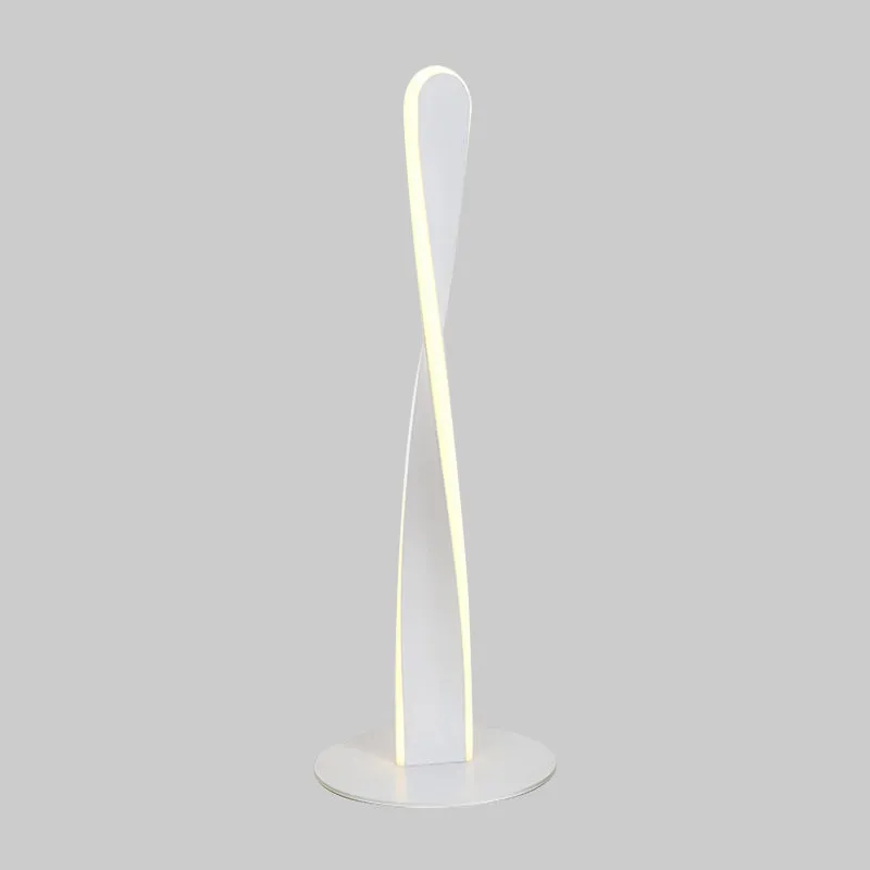 Witte spiraal leesboek licht modernistische LED acryl kleine bureaulamp voor slaapkamer Clearhalo