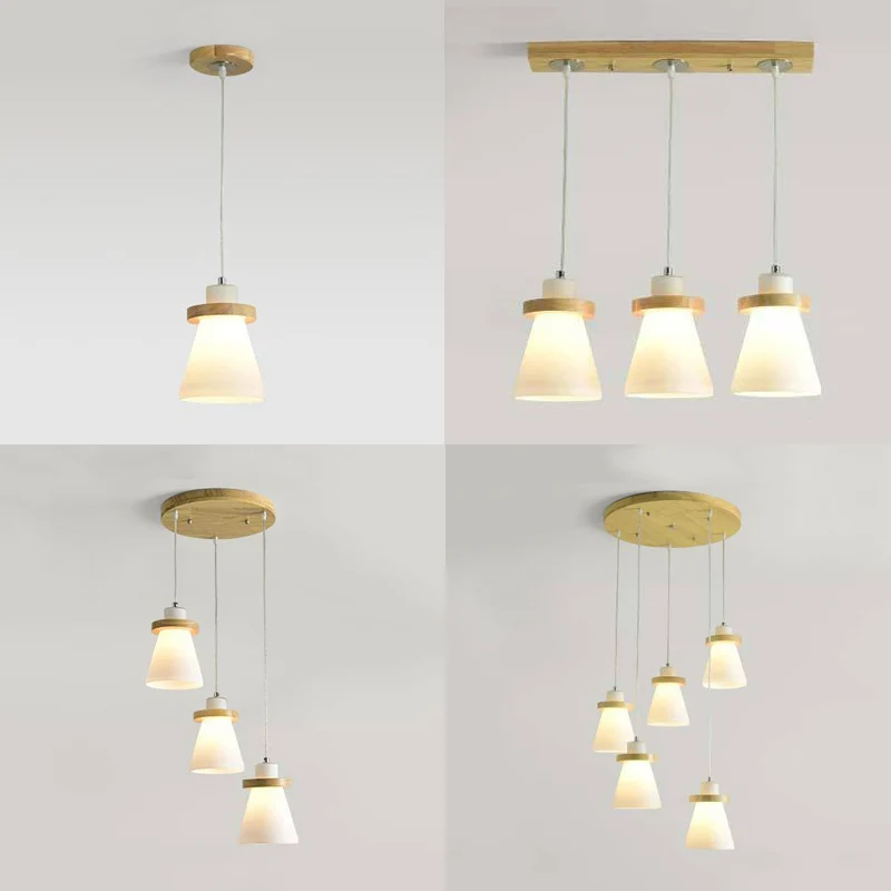 Witte taps toelopende kap hanglamp met ronde luifel Eenvoudige stijl melkglas hanglamp wit voor kantoor Clearhalo